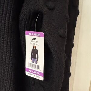 Vince Camuto Rich Black Sweater - Crew Neck